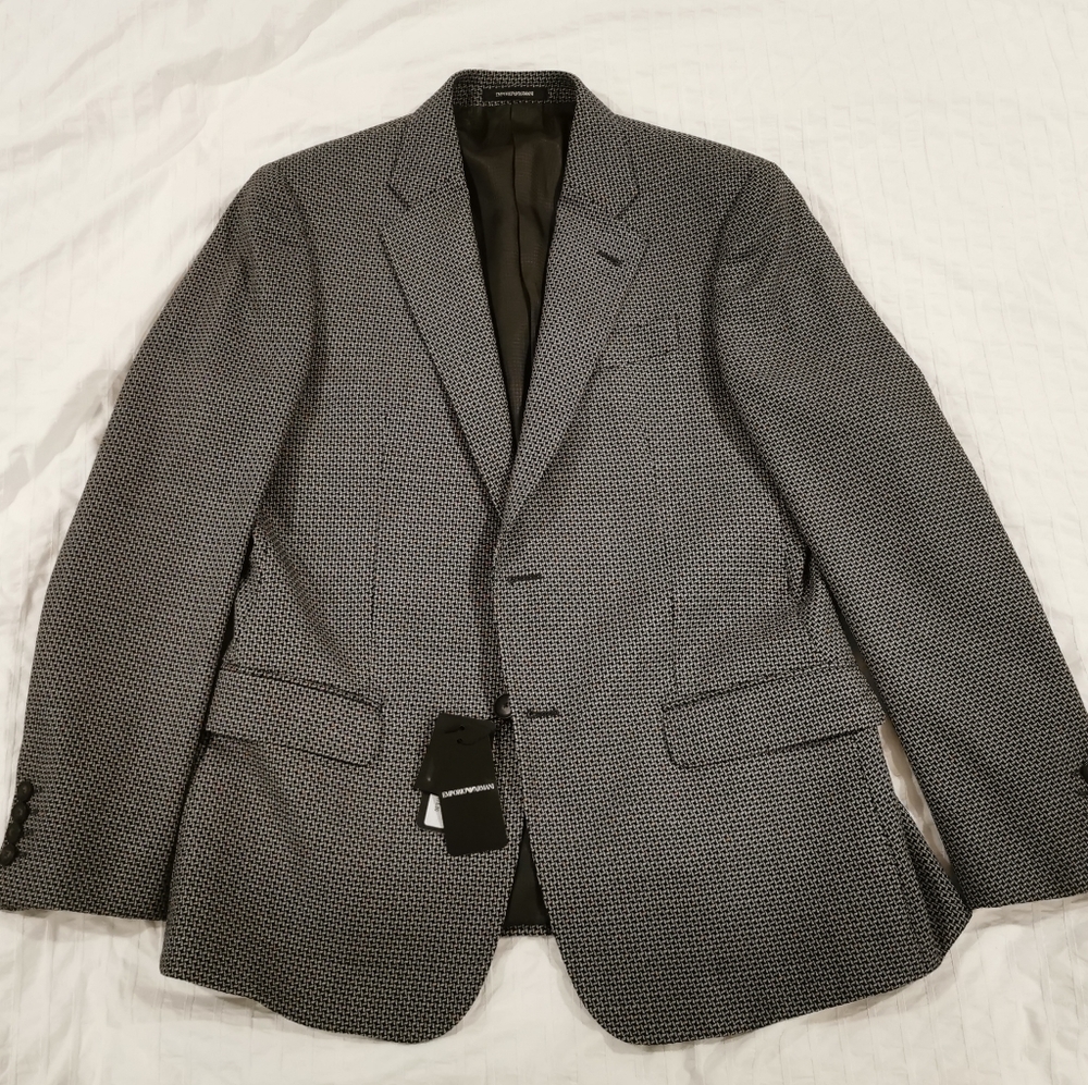 74% Off! Emporio Armani pattern blazer suit formal
